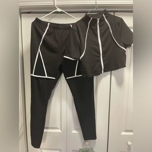 SHEIN matching set Black and white sz 0xl stretchy and comfortable.